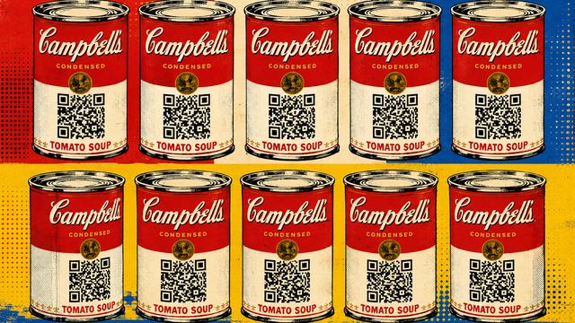 Campbells soup with qr codes