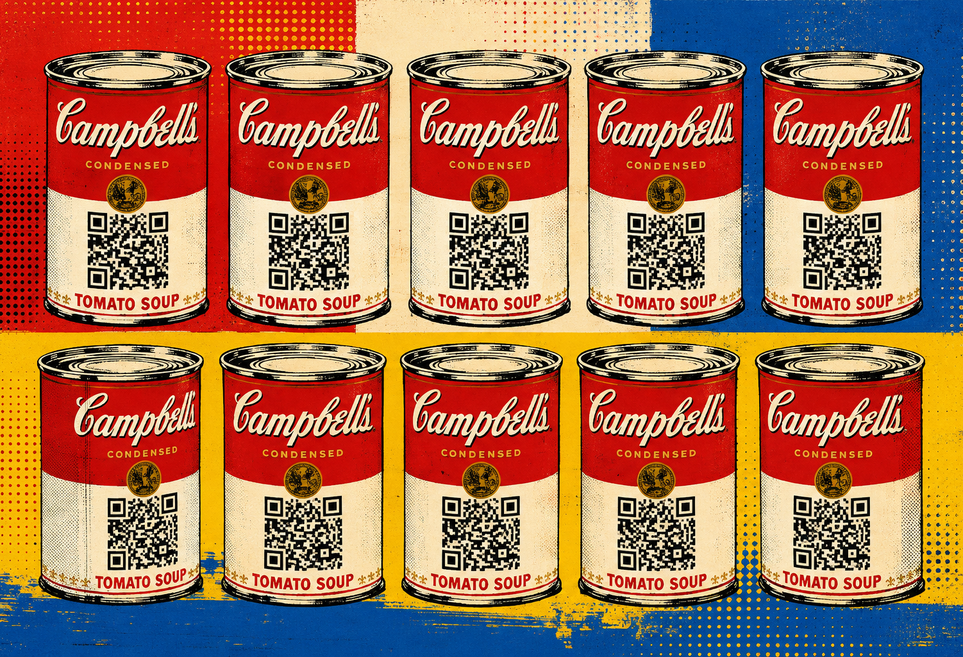 Campbells soup with qr codes