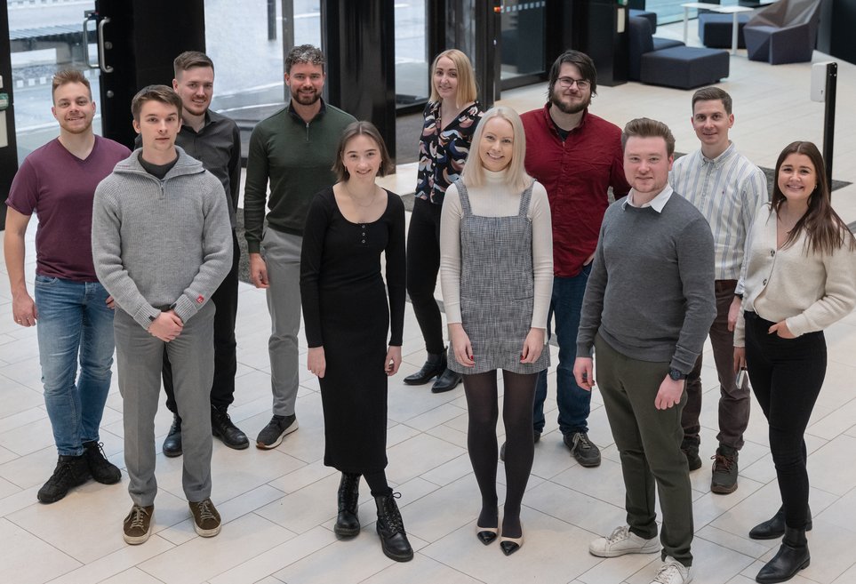 Funbit ansatte i fojaéen i Media City Bergen