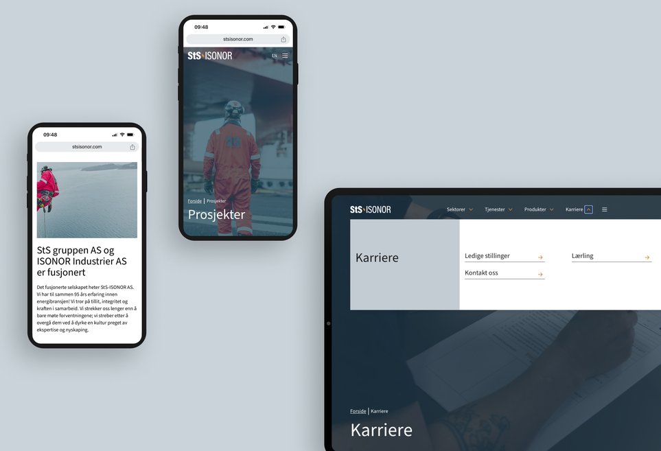 Mockup av diverse sider